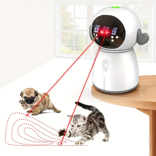 Indoor Cat Laser Toy Rechargeable Dual Laser Modes Deluxe