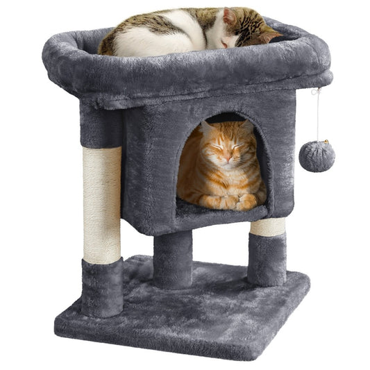 Costoffs 23.5 Inch Cat Tree Tower with Cozy Condo and Sisal Scratching Posts for Indoor Cats