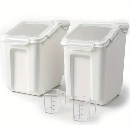 2 Pack Large Airtight Dog Food Bins With Wheels 10 Gal