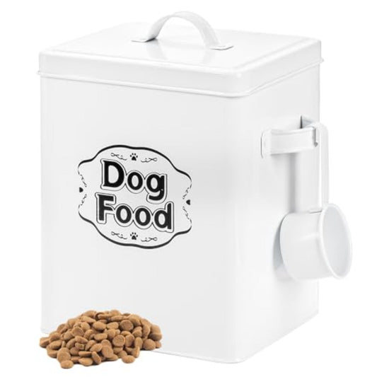 Youeon 25 Cup Airtight Galvanized Steel Dog Food Container