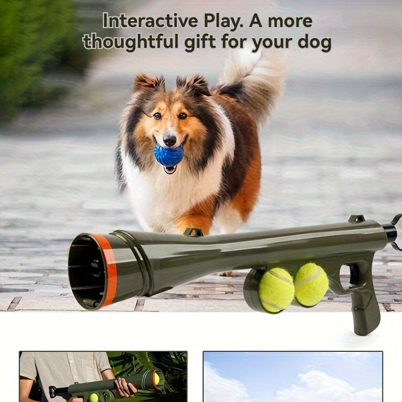 Manual Dog Ball Launcher No Batteries Long Range Outdoor