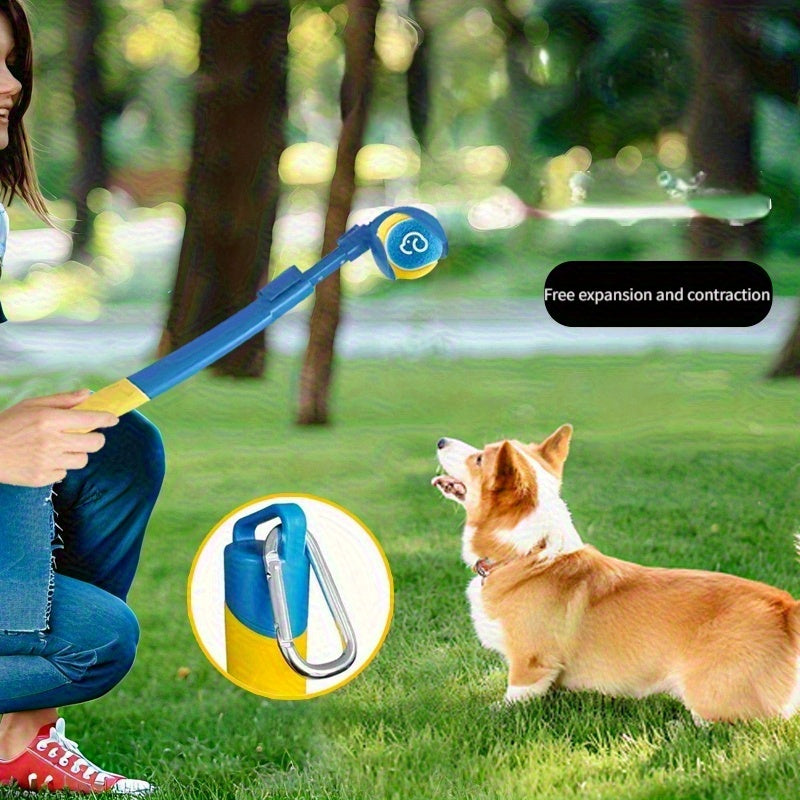 Two To Three Pack Dog Ball Launcher With Chew Proof Balls