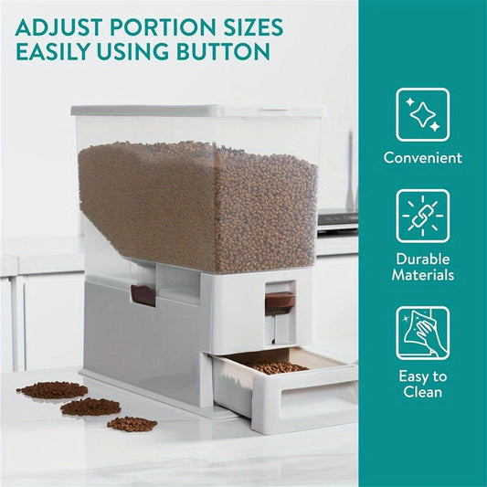 Navaris 8QT Pet Food Container With Portion Control