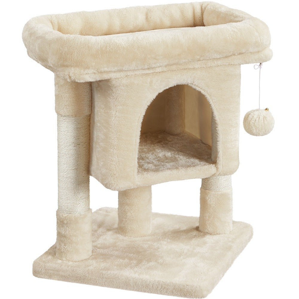 Costoffs 23.5 Inch Cat Tree Tower with Cozy Condo and Sisal Scratching Posts for Indoor Cats