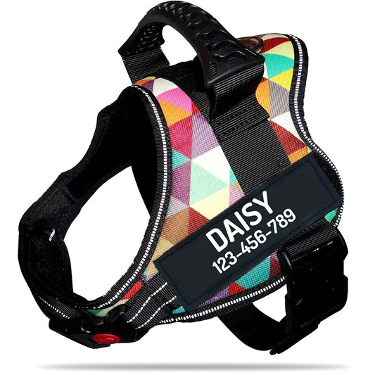 Customizable Polyester Dog Harness Name And Phone Number