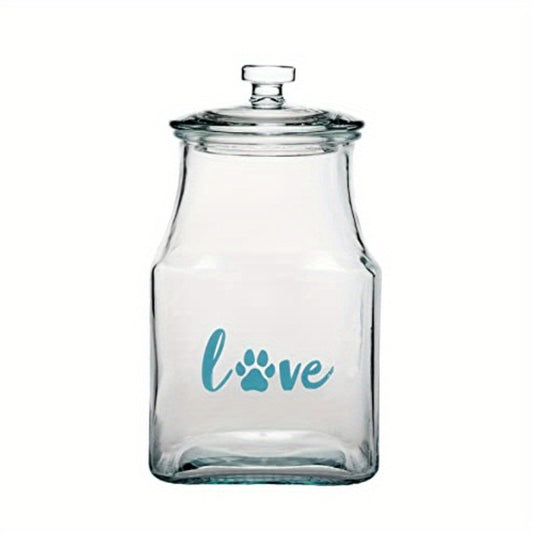 Amici Pet Glass Canister Airtight 52 Ounces Food Storage