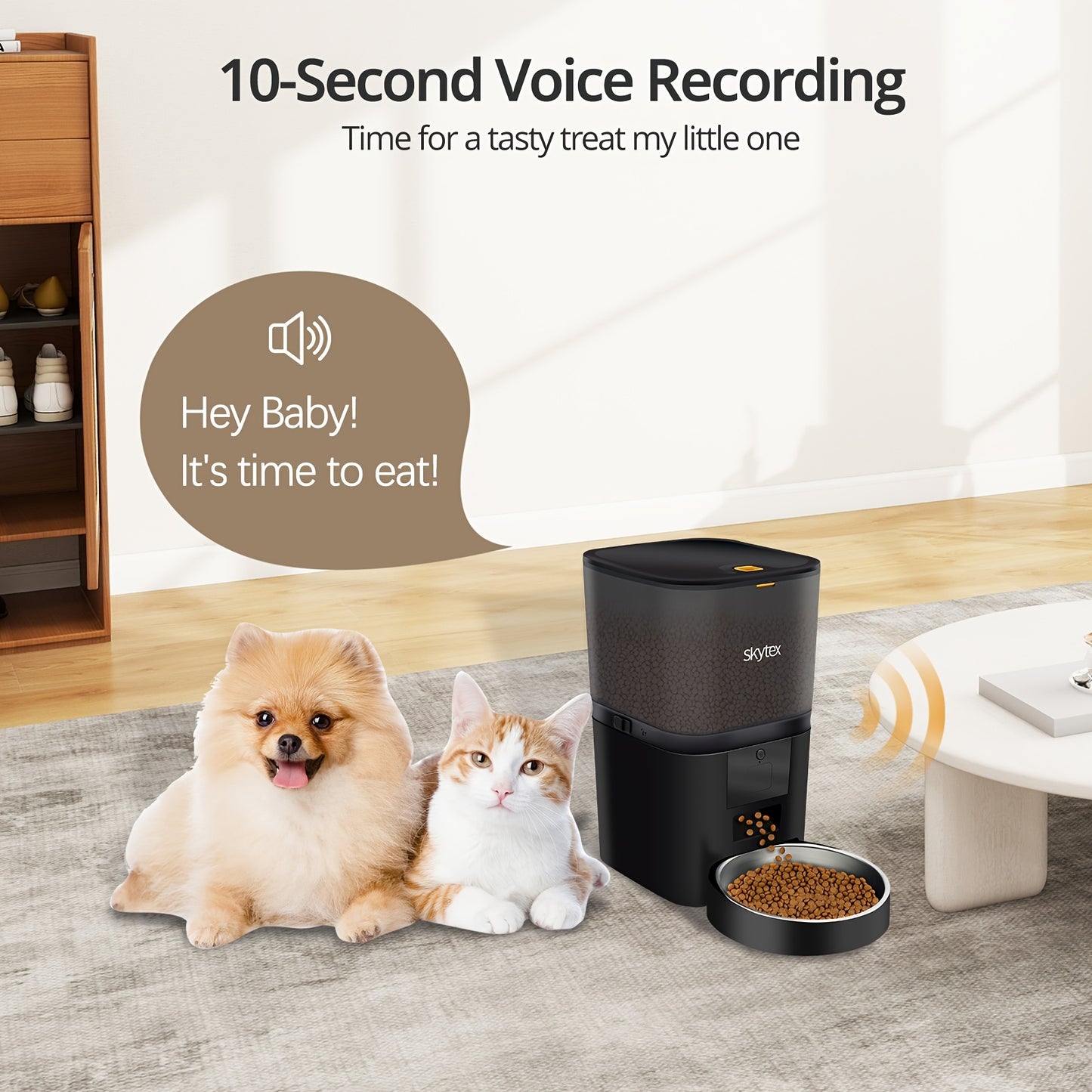 Automatic Pet Feeder for Dogs and Cats WiFi Reminders