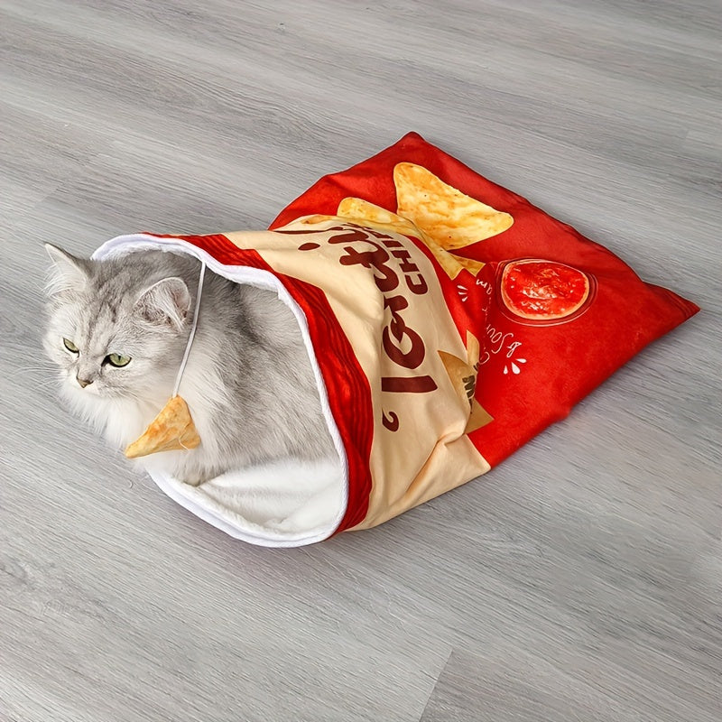 Pet Fueled Foldable Cat Tunnel Toy With Plush Fleece