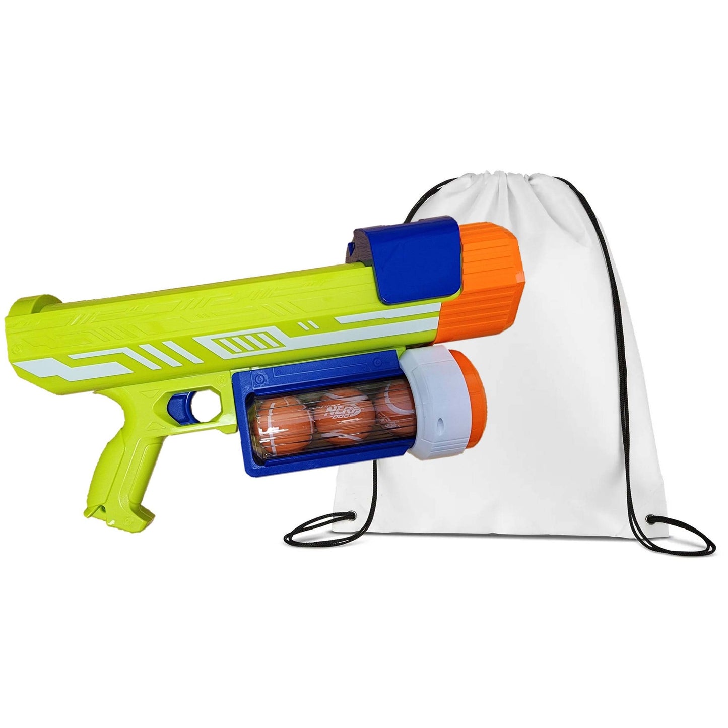 18 Inch Dog Tennis Ball Launcher With 3 Balls And Backpack