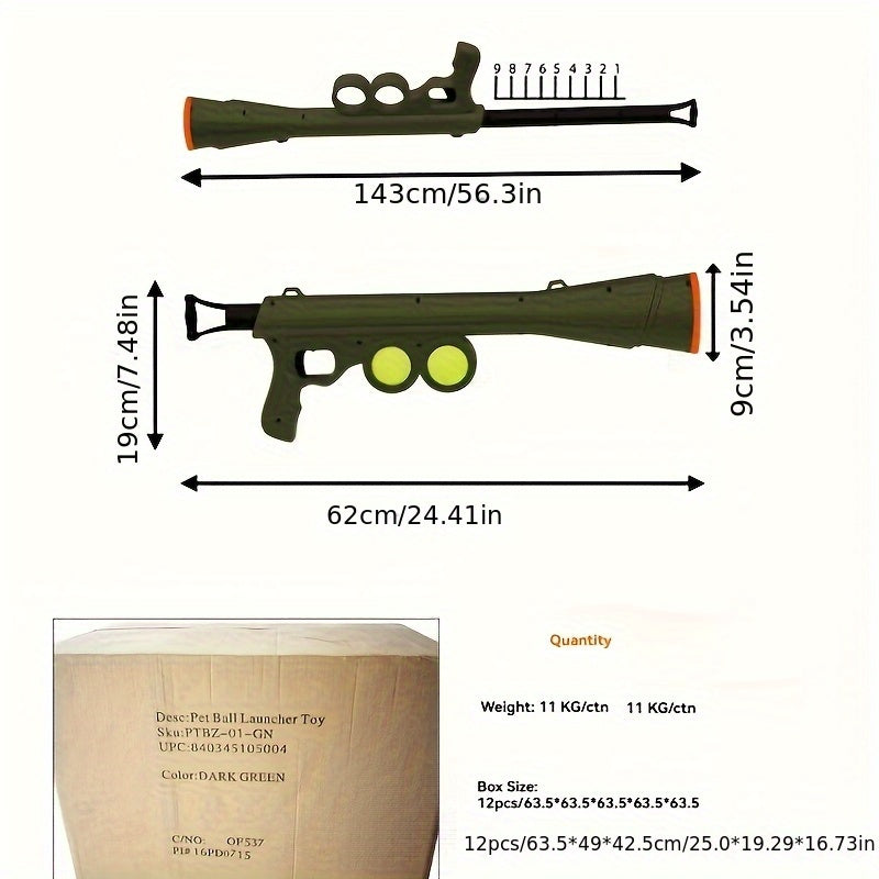 Manual Dog Ball Launcher No Batteries Long Range Outdoor