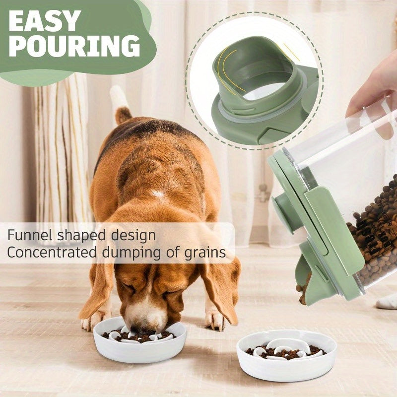 25 Lb Airtight Dog And Cat Food Storage Container With Cup