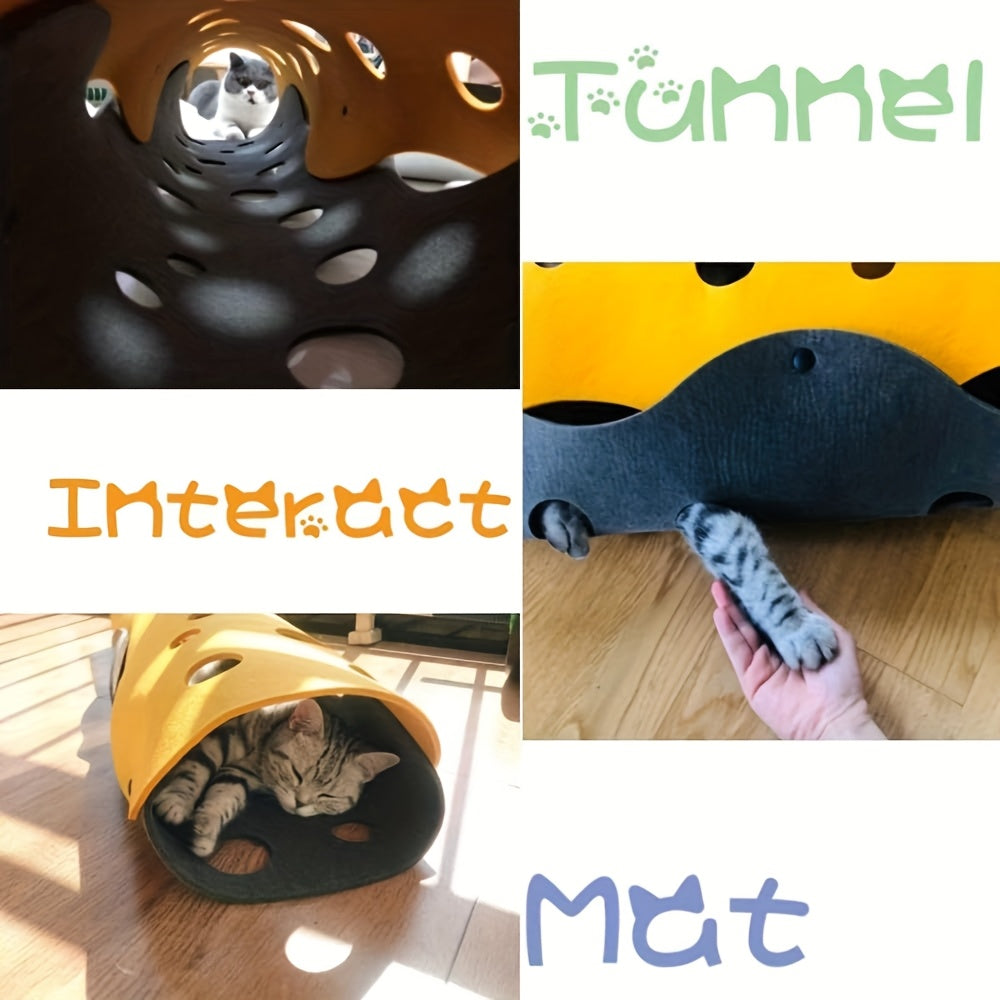 Foldable Cat Tunnel Collapsible Space Saving Playground Cats
