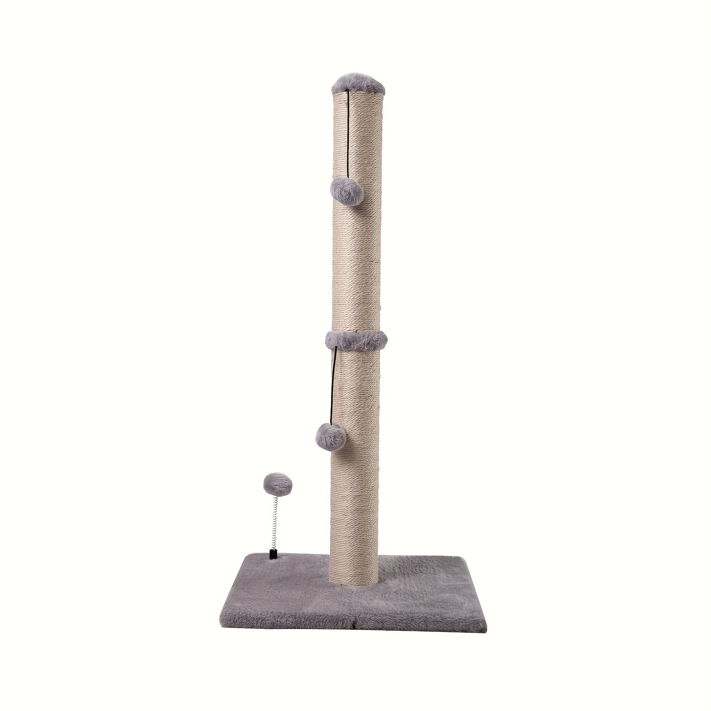 Ecoboom 34 Inch Tall Cat Scratching Post with Hanging Ball for Indoor Cats