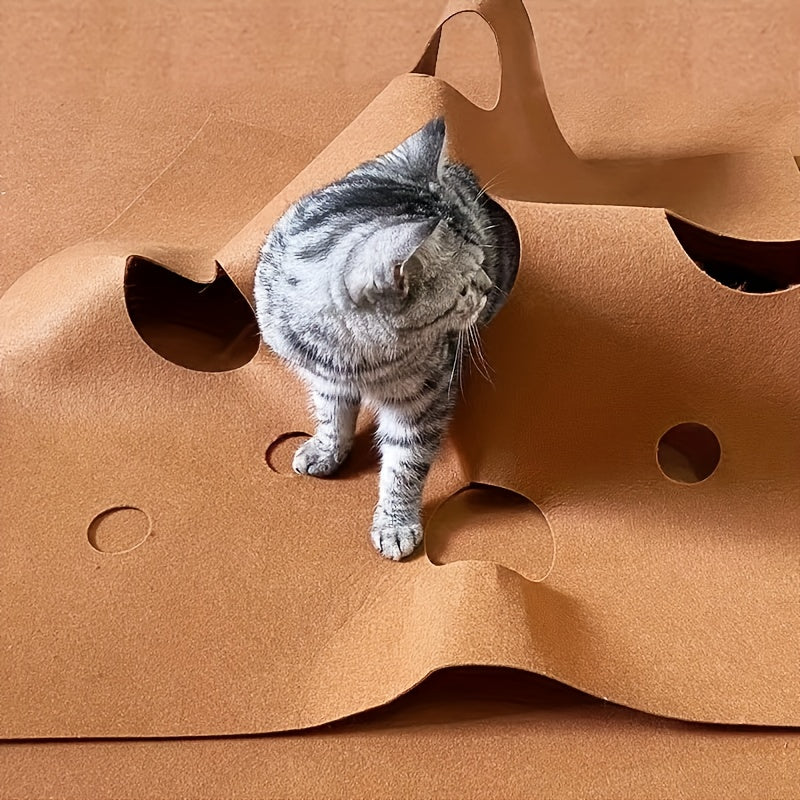 Interactive Cat Tunnel Play Mat Durable Polyester Maze Toy