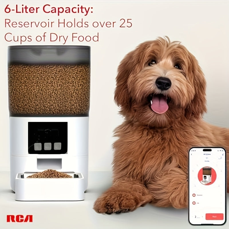 RCA 1.59Gal Smart Automatic Pet Feeder With WiFi App