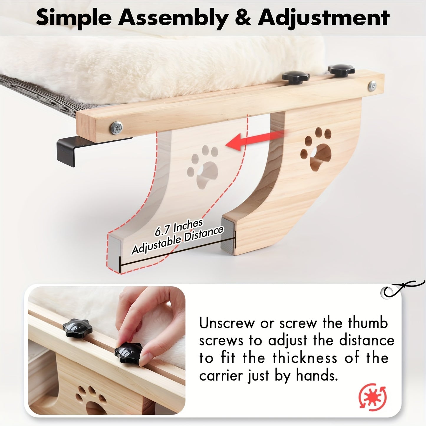 Adjustable Cat Window Perch Hammock With Durable Frame