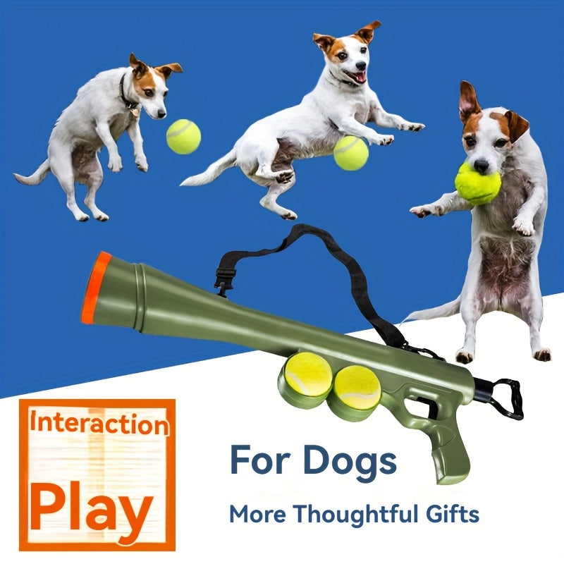 Manual Dog Ball Launcher No Batteries Long Range Outdoor