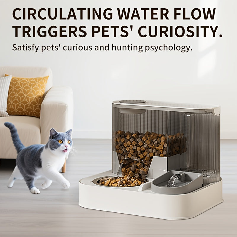 Two In One Gravity Pet Feeder And Water Dispenser For Cats