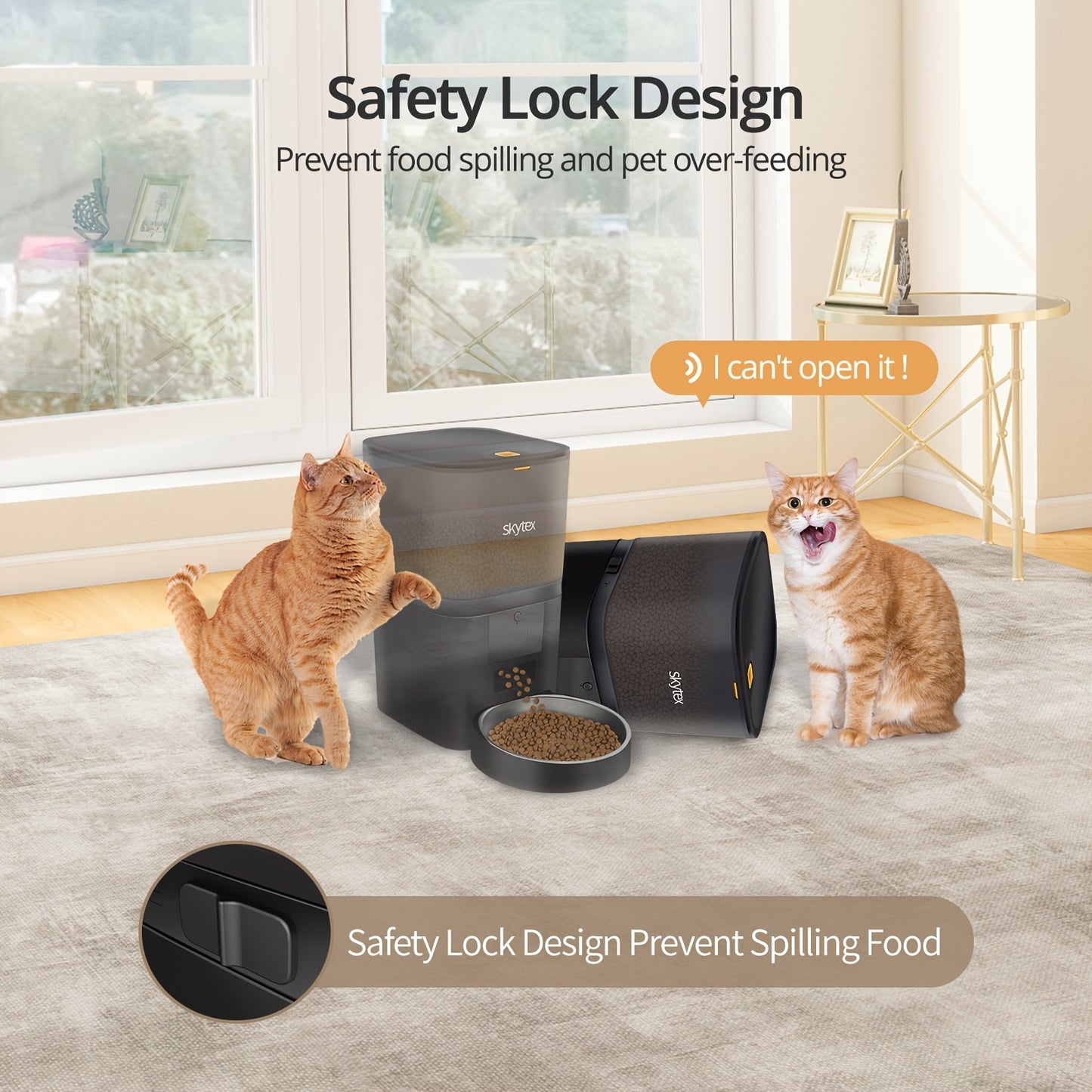 Automatic Pet Feeder for Dogs and Cats WiFi Reminders