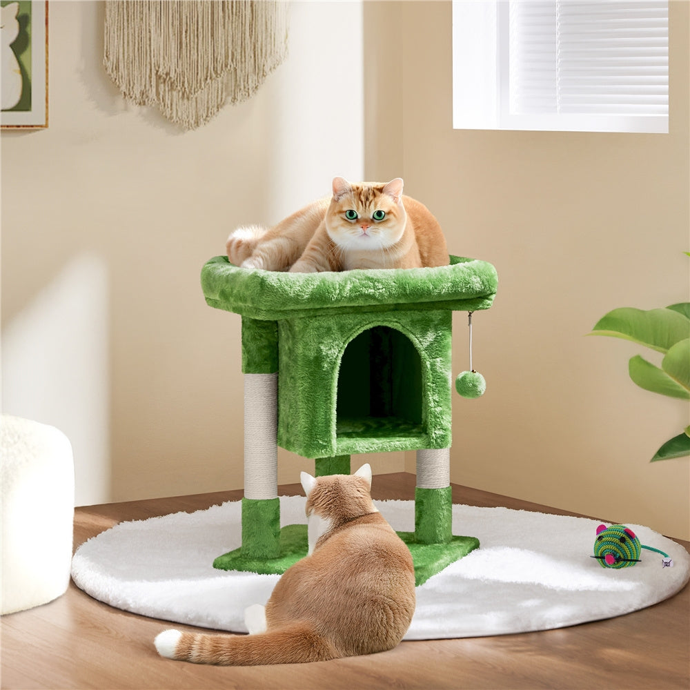 Costoffs 23.5 Inch Cat Tree Tower with Cozy Condo and Sisal Scratching Posts for Indoor Cats
