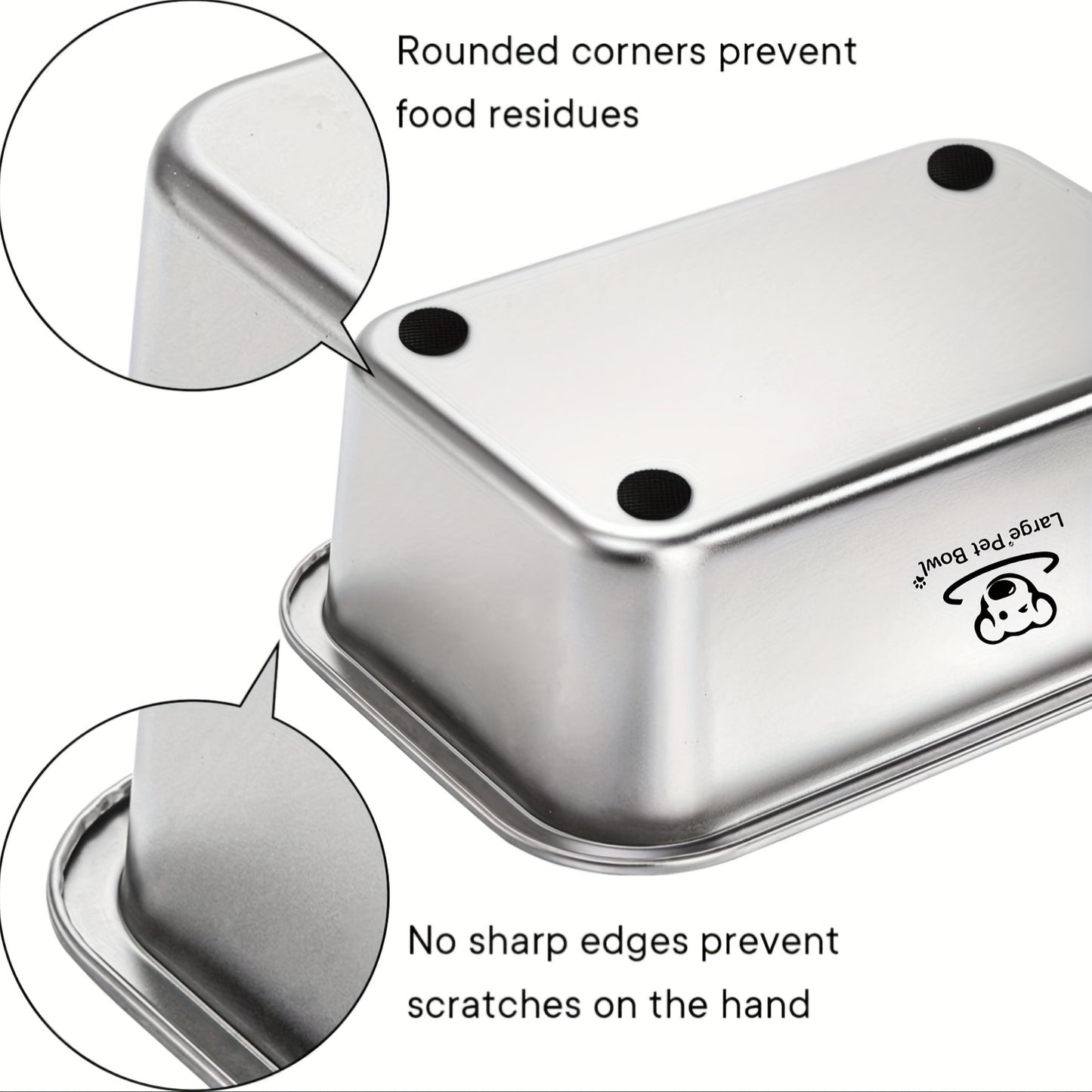 Two Pack Misofog Stainless Steel Dog Bowls Large Dogs