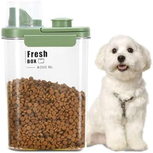 Airtight Pet Food Container With Spout And Measuring Cup
