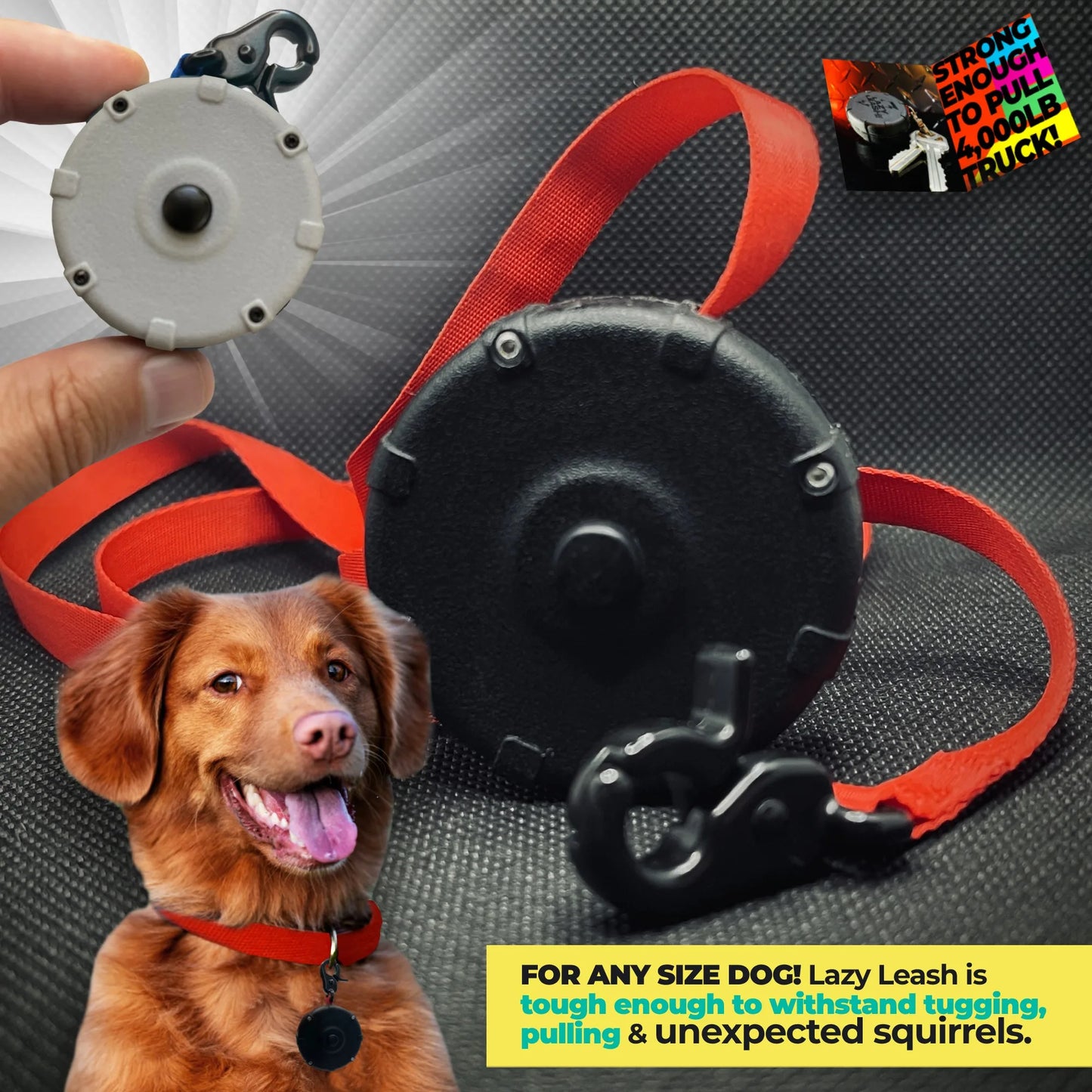 Safe & Easy Lightweight Heavy-Duty Clip-On Power Leash