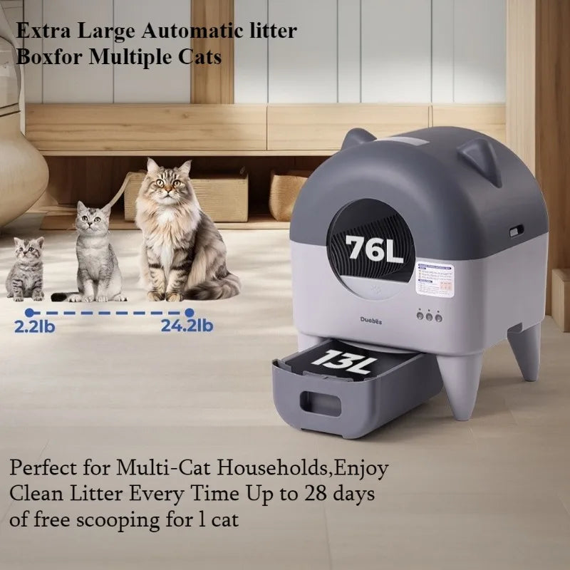 Automatic Self Cleaning Cat Litter Box App Control Plus