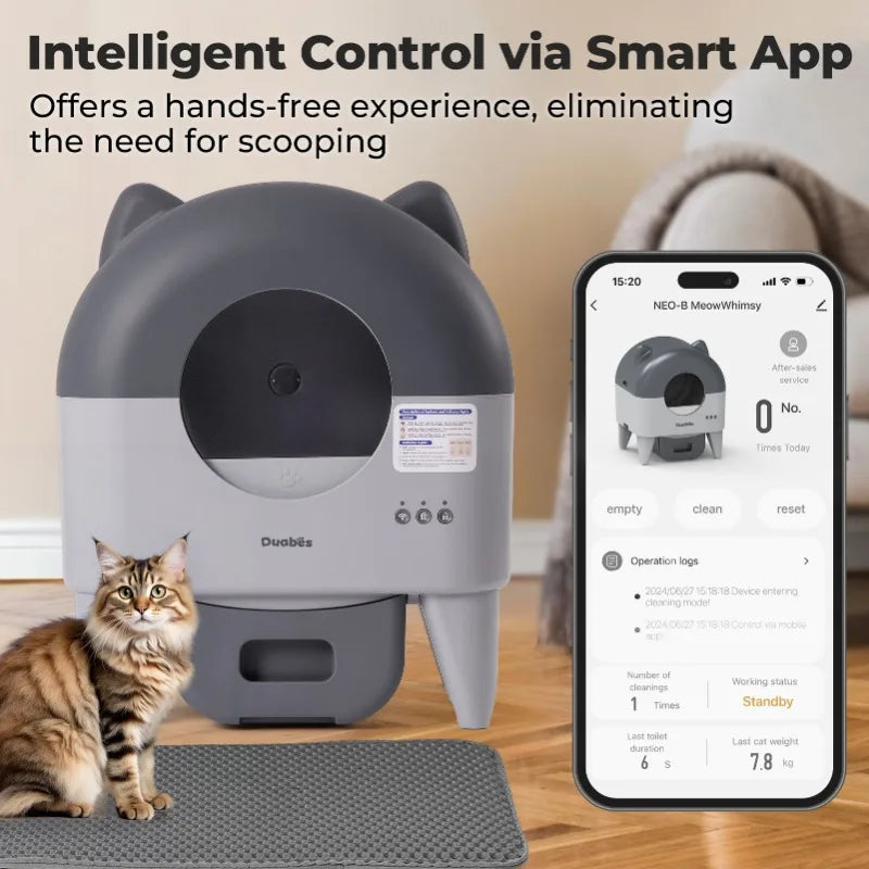 Automatic Self Cleaning Cat Litter Box App Control Plus