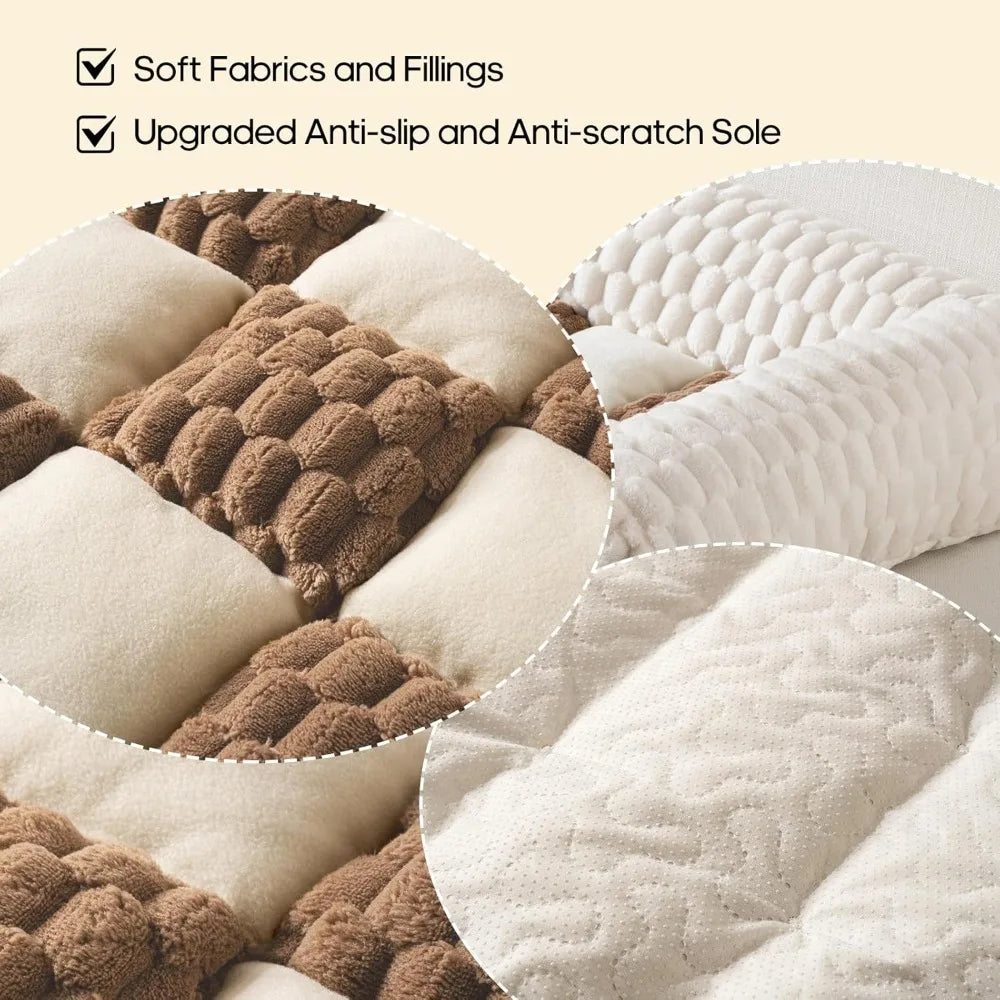 DAFIFY Thick Flannel Dog Couch Bed Cover Washable Non Slip Sofa Protector