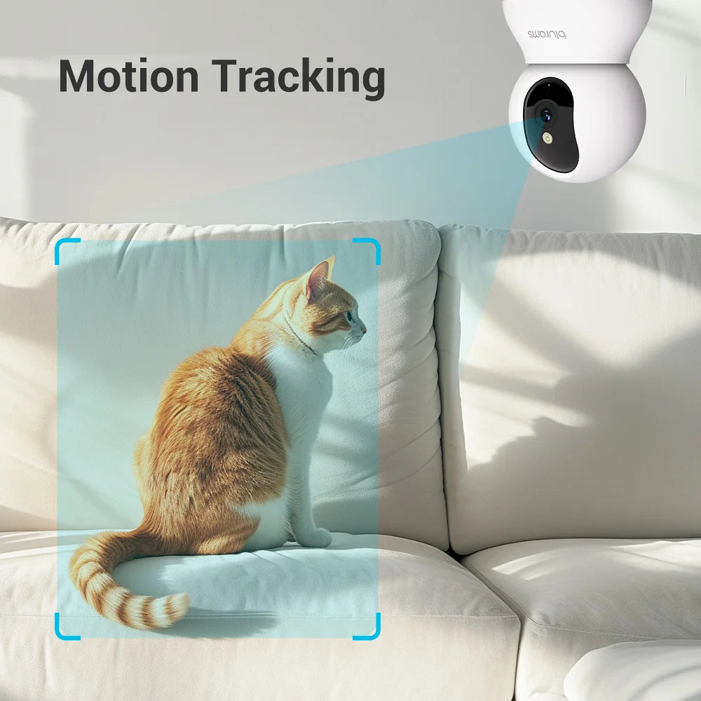 2 Pack Blurams 2K Indoor Security Camera with Two Way Audio and Motion Detection for Home Safety