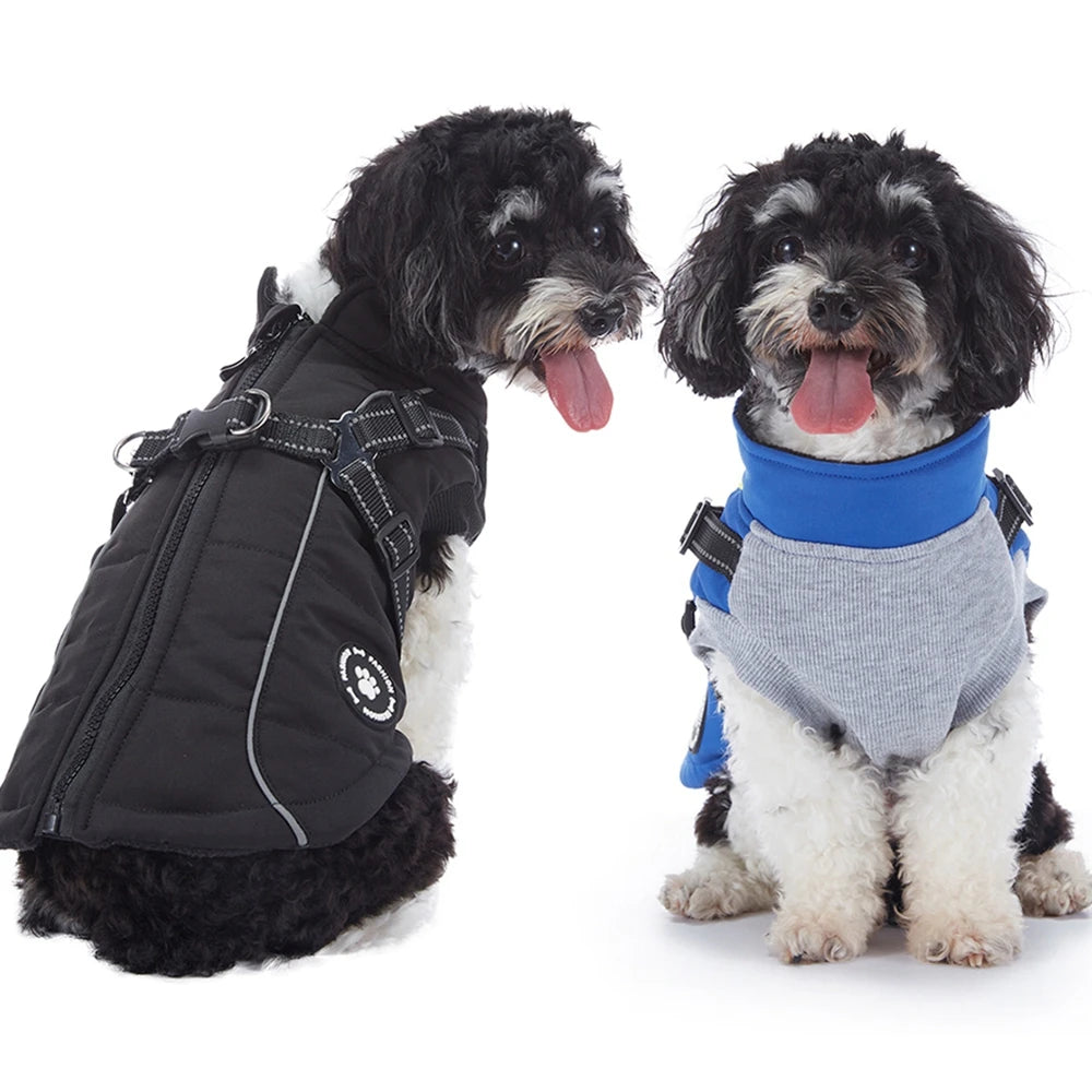 Waterproof Winter Dog Jacket With Harness Reflective Coat For All Sizes