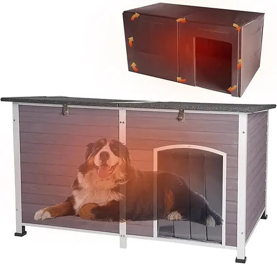 Extra Large Insulated Outdoor Dog Kennel With Movable Insulation Liner