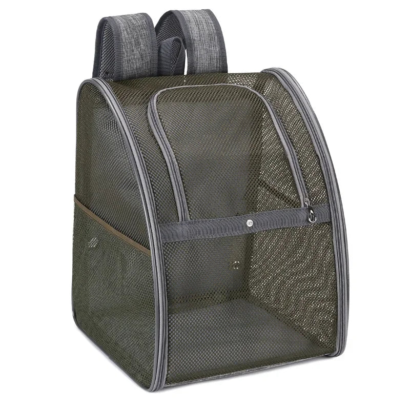 Breathable Mesh Double Shoulder Dog And Cat Travel Backpack