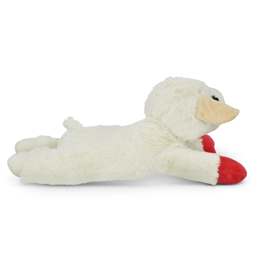 Jumbo Lamb Chop Plush Dog Toy With Squeaker 18 Inch Cuddly Fetch Toy