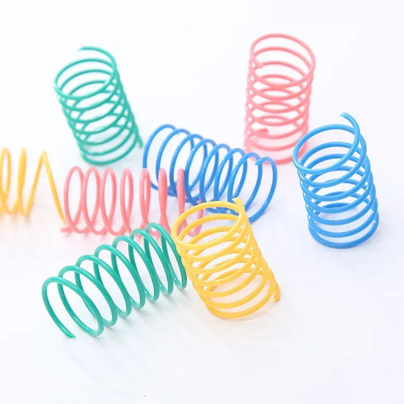 20 Piece Colorful Cat Spring Toy Set Interactive Spiral Springs for Kittens and Cats