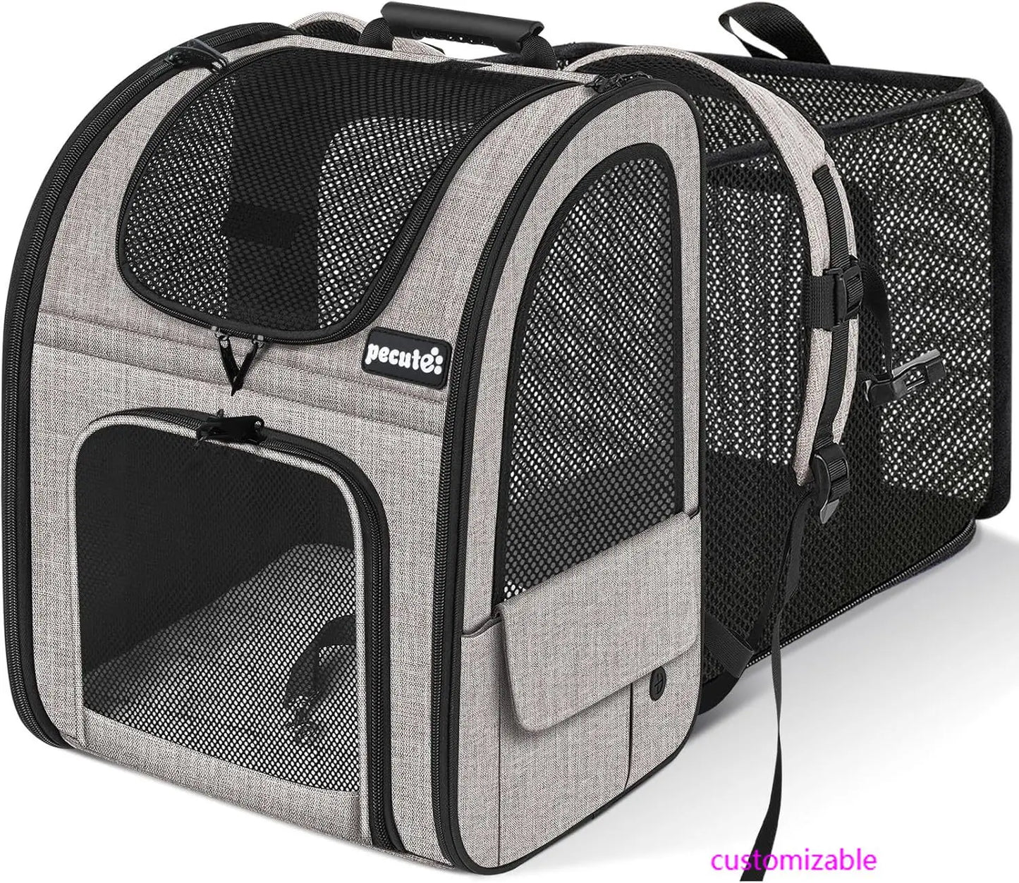 Expandable Pet Carrier Backpack With Breathable Mesh 17 Lbs