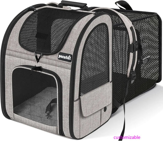 Expandable Pet Carrier Backpack With Breathable Mesh 17 Lbs