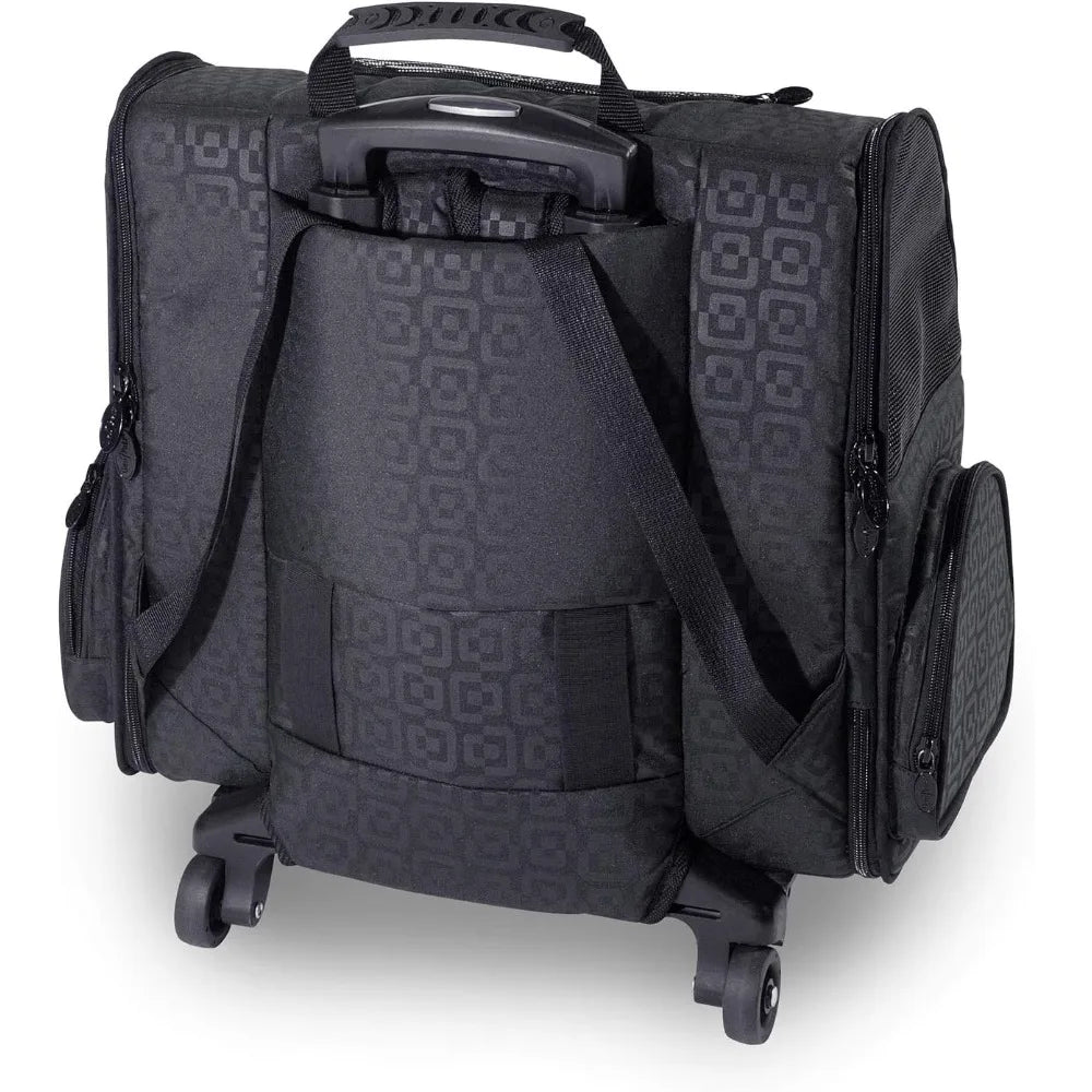 Large Black Dog Roller Carrier Bag With Front Access
