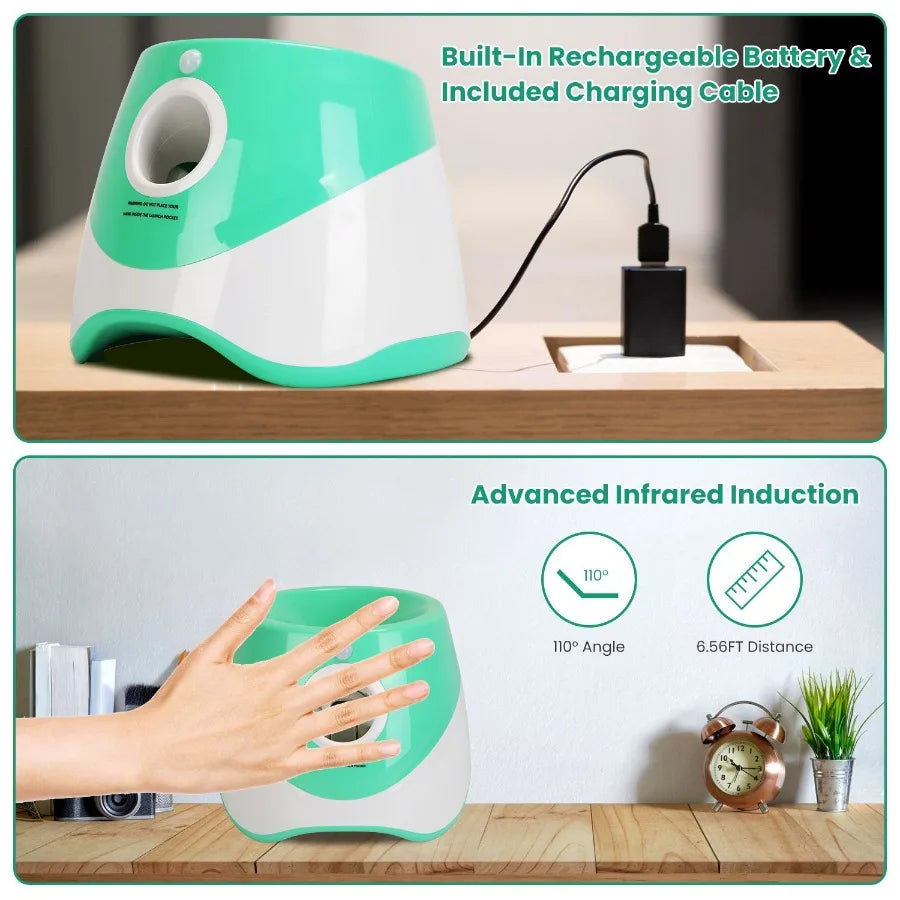 Automatic Dog Ball Launcher With 6 Tennis Balls And Adjustable Launch Distance Fetch Machine