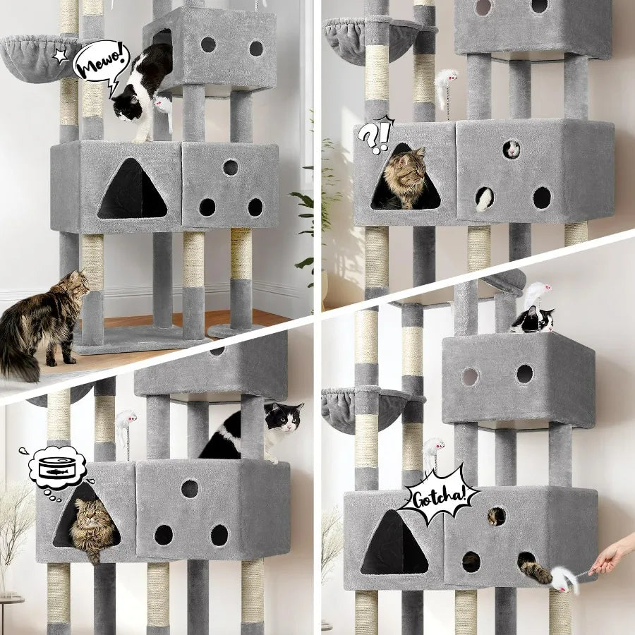 81 Inch Extra Large Cat Tower For Big Cats Up To 20 Lbs