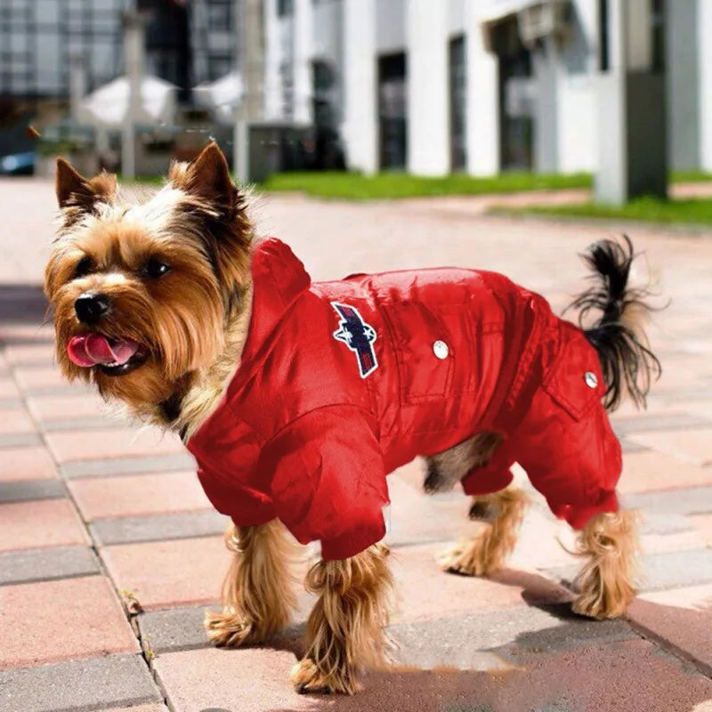 Winter Warm Dog Jacket With Hooded Padded Coat Small Dogs