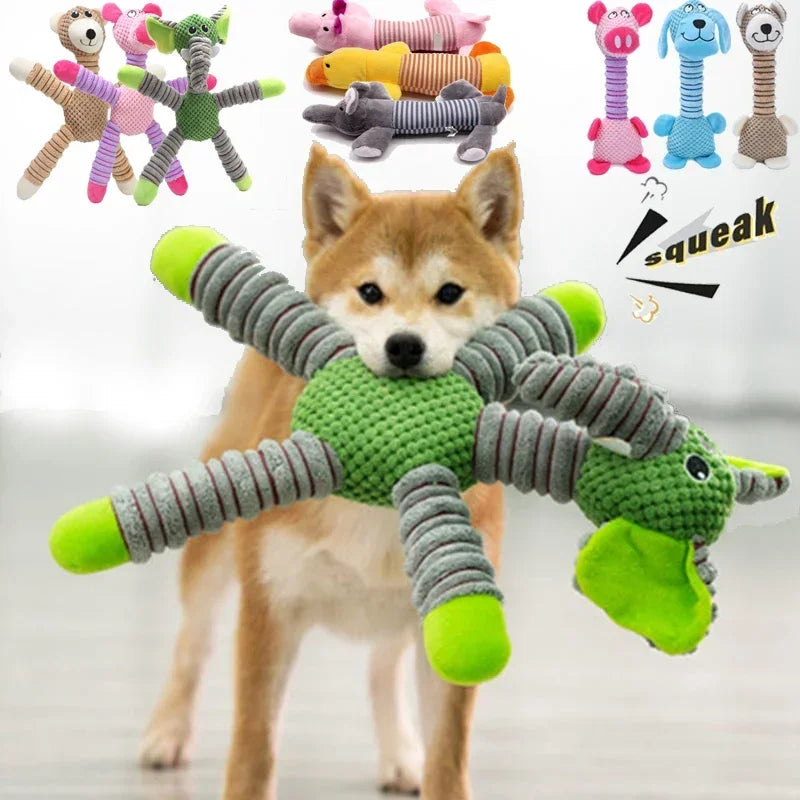 Indestructible Large Dog Squeaky Plush Chew Toy for Training