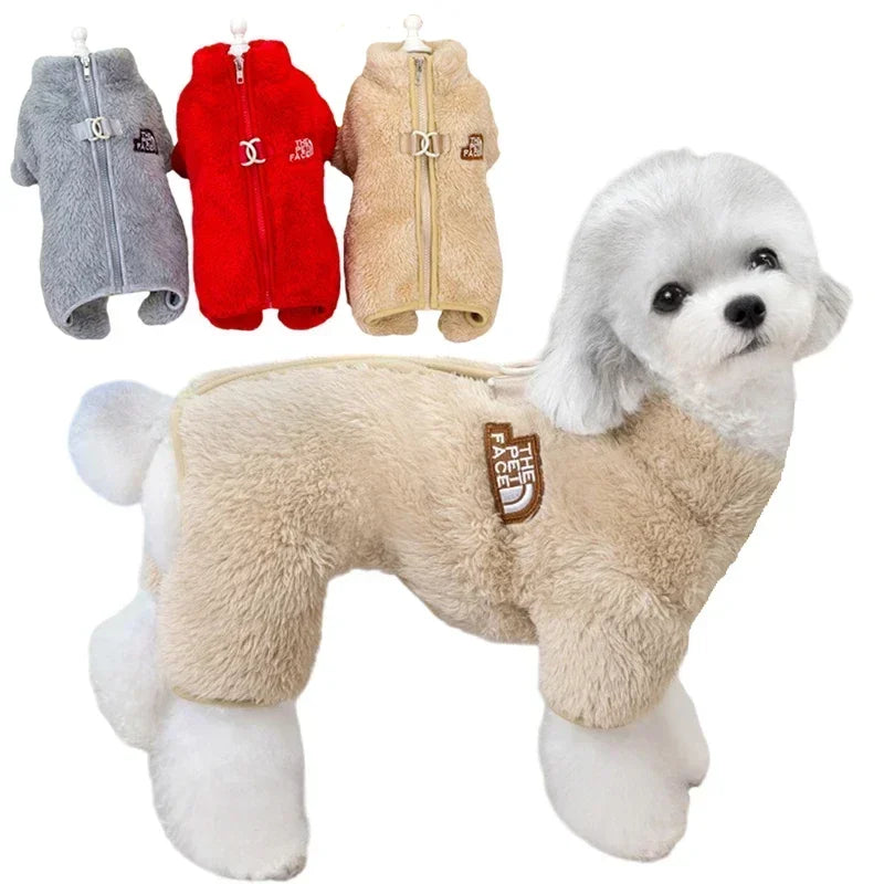 Winter Dog Jumpsuit Overalls Coat For Small Dogs Cats Maltese Chihuahua