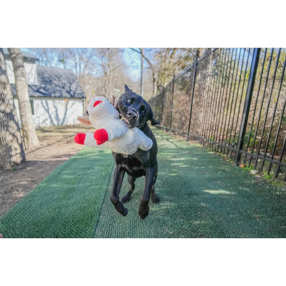 Jumbo Lamb Chop Plush Dog Toy With Squeaker 18 Inch Cuddly Fetch Toy