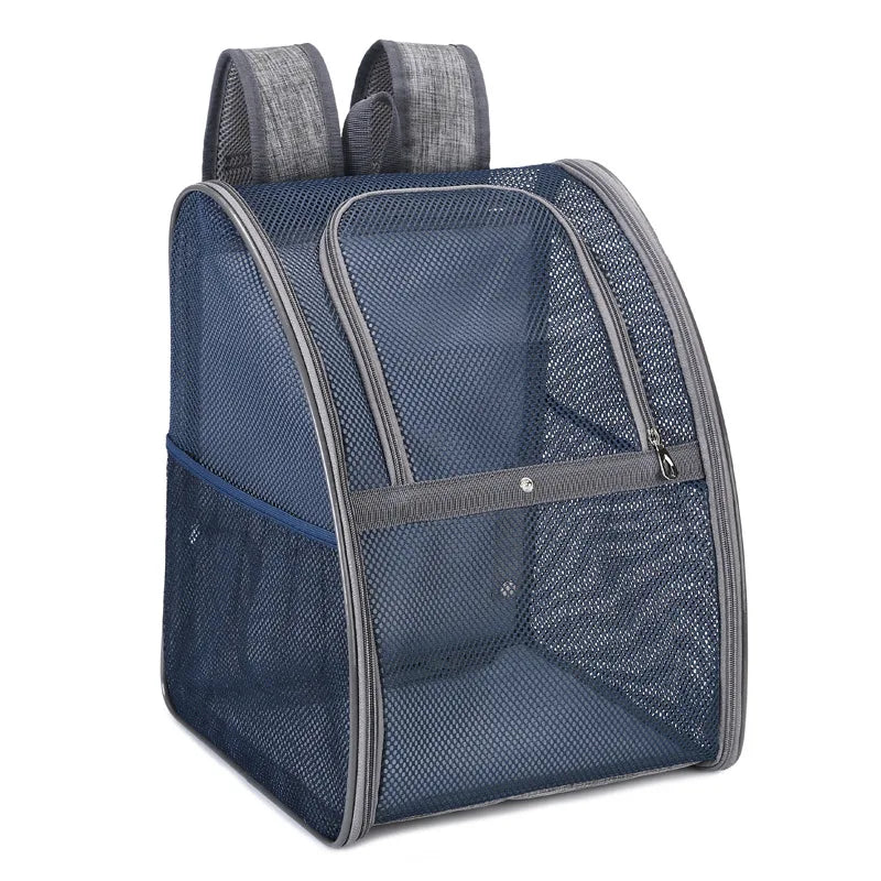 Breathable Mesh Double Shoulder Dog And Cat Travel Backpack