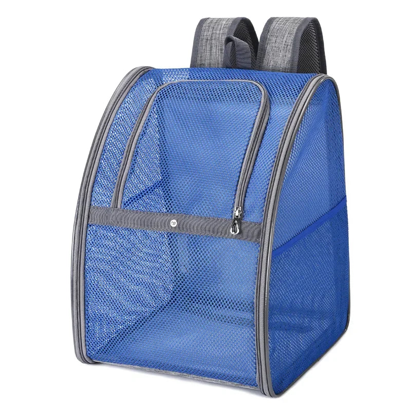Breathable Mesh Double Shoulder Dog And Cat Travel Backpack