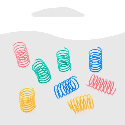 20 Piece Colorful Cat Spring Toy Set Interactive Spiral Springs for Kittens and Cats