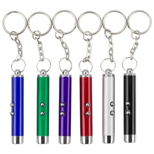 Light Torch LED Pointer Toy Cat Dog Chase Training Toy Red 2-In-1 Pet Fun