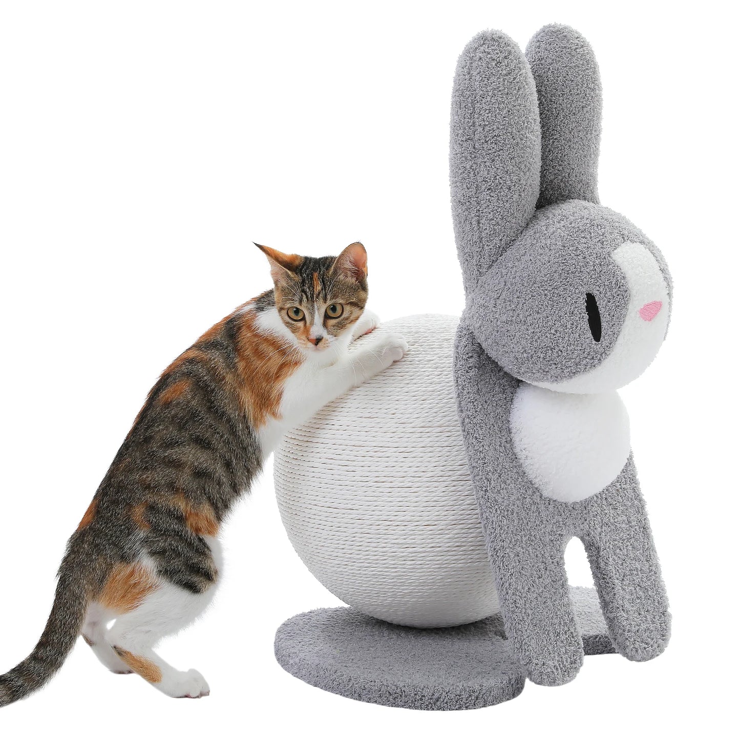 Cute Indoor Cat Scratching Post With Paper Rope Ball Toy